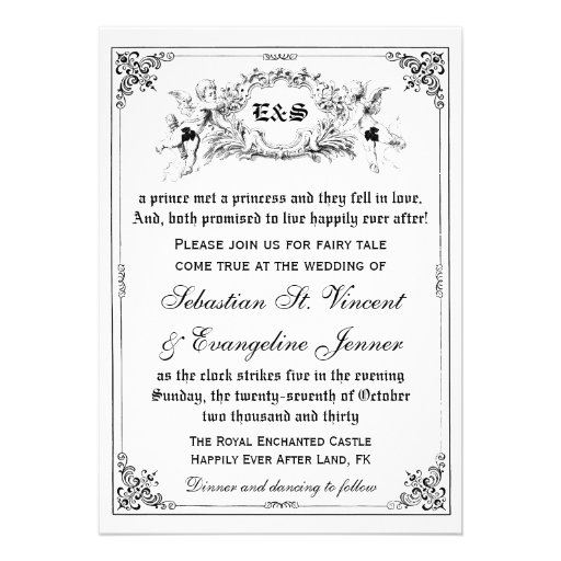 Fairy Tale Storybook Wedding Invitations