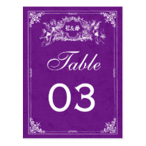 Fairy Tale Storybook Wedding Table Numbers postcards