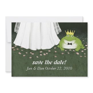 Fairy Tale Wedding Frog Prince Announcement invitation