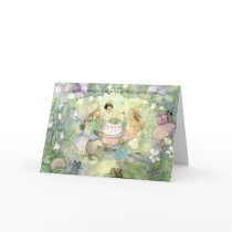 Fairy tea party invitations greeting cards