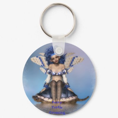 Fairy Turtle Crossing II Key Chain by tinablanton