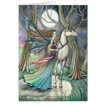 Fairy Unicorn Fantasy Greeting Card Blank
