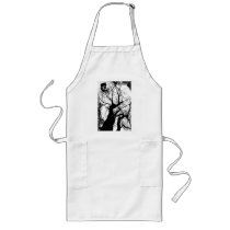 FAIRY WEBBY TREE BUBBLES B&W APRON