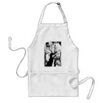 FAIRY WEBBY TREE BUBBLES B&W APRON