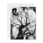 FAIRY WEBBY TREE BUBBLES B&amp;W CUSTOM INVITE