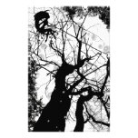 FAIRY WEBBY TREE BUBBLES B&W STATIONERY DESIGN