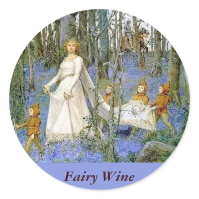 Fairy Wine Labels Sticker by MiaBellezza
