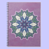 Fairy Wing Starburst Kaleidoscope Mandala Notebook notebooks