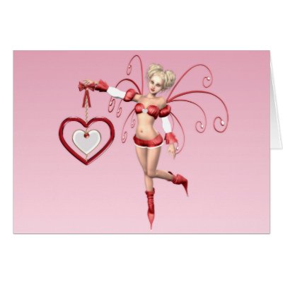 Fairy Wings Of Love Valentine's Day Card by mariannegilliand