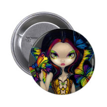 "Fairy with a Butterfly Mask" Button