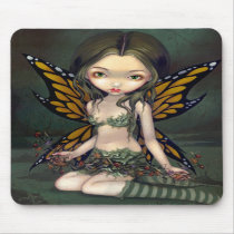 Fairy with Dried Flowers Mousepad by strangeling Fairy with Dried Flowers Mousepad