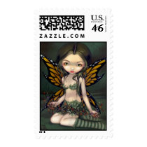 Fairy With Dried Flowers Postage Stamp