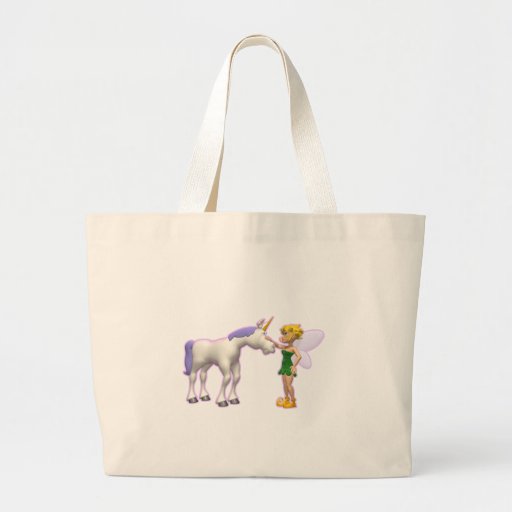 Fairy with Unicorn Canvas Bag