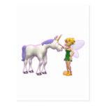 Fairy with Unicorn Postcards