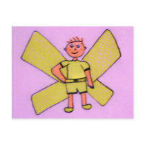 fairy yellow Postcard by KatAnnette fairy yellow Postcard