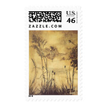 Fairy's Tightrope by Arthur Rackham Stamp