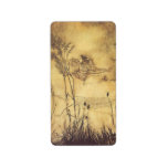 Fairy's Tightrope by Arthur Rackham, Vintage Art Address Label