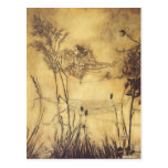 Fairy's Tightrope by Arthur Rackham, Vintage Art Post Card
