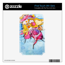Fairytale abstract  watercolor cartoon art decal for iPod touch 4G
