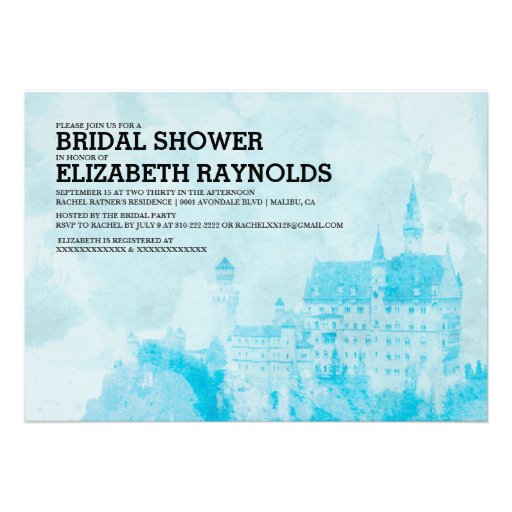 Fairytale Castle Bridal Shower Invitations