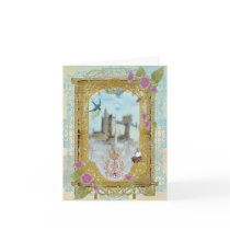 Fairytale Castle In The Mists Greeting Card cards