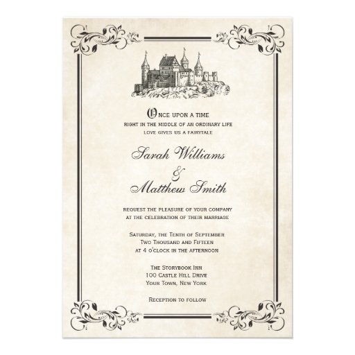 Fairytale Castle Wedding Invitations