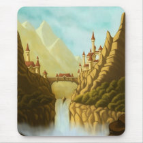 fairytale castles fantasy landscape mousepad