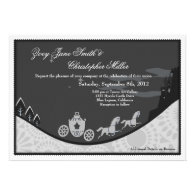 Fairytale Cinderella Theme Wedding Invite