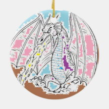 Fairytale Dragon Christmas Ornaments
