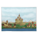 fairytale kingdom fantasy landscape placemat