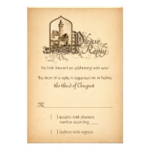 Fairytale Medieval Castle Once Upon Wedding RSVP invitations