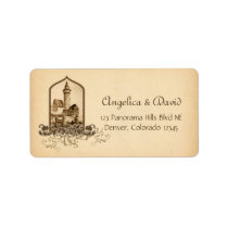 Fairytale Medieval Castle Wedding Return Address labels