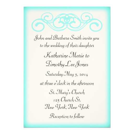 Fairytale Scroll Wedding Personalized Invitation