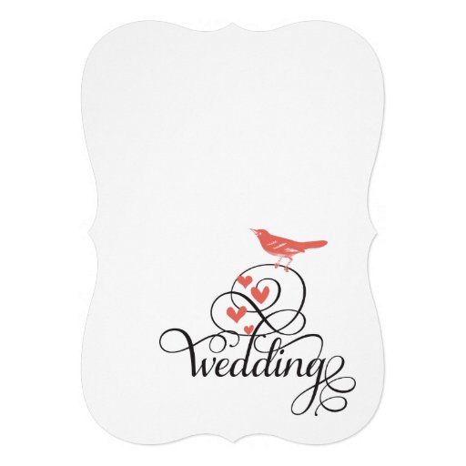 FairyTale Whimsical Hearts Mint Coral Invitation