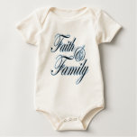Faith and Family cute Christian baby shower gift t-shirts