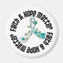Faith and Hope Matter - Cervical Cancer Fridge Magnets