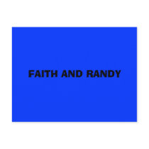 FAITH AND RANDY postcards