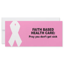 Faith Based Health Care - Pray you don't get sick Rack Card Design
