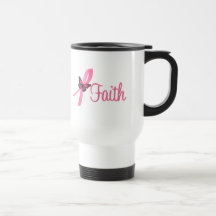 Faith Breast Cancer Awareness Coffee Mugs