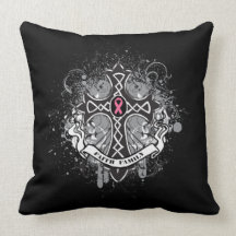 Faith Celtic Cross Breast Cancer Pillow