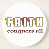 Faith conquers all Christian coasters