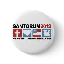 Faith, Family, Freedom and Sweater Vests Pinback Buttons