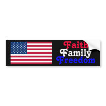 Faith Family Freedom bumper stickers by Invmog Faith Family Freedom bumper stickers