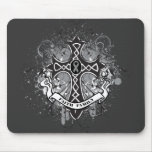 Faith Family Prayer Cross - Brain Cancer Mouse Pads