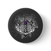 Faith Family Prayer Cross - Cystic Fibrosis Pinback Buttons