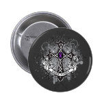 Faith Family Prayer Cross - Cystic Fibrosis Pinback Buttons