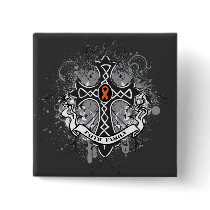 Faith Family Prayer Cross (Orange) - Kidney Cancer Pin