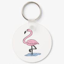 Faith Flamingo keychains by BisforBirds Faith Flamingo keychains