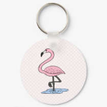 Faith Flamingo keychains by BisforBirds Faith Flamingo keychains