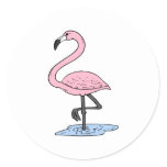 Faith Flamingo Round Stickers